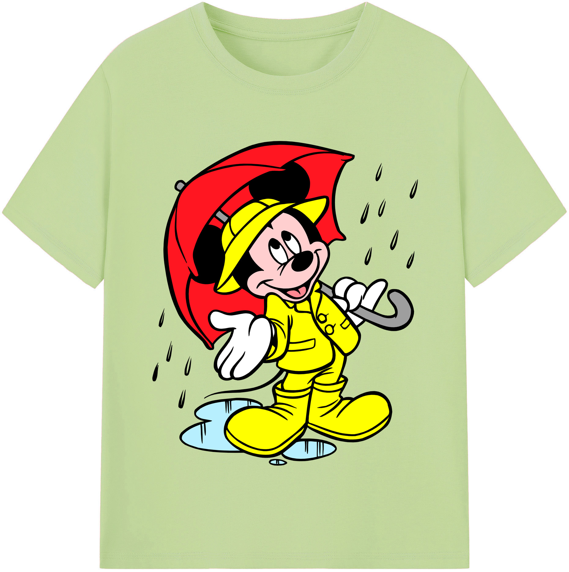 （画像用） ミッキーマウス Mickey Mouse 綿100％半袖Tシャツ（フロントプリント）